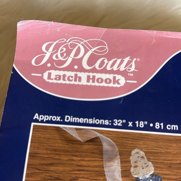 Vintage J & P Coats Floral Fan latch hook rug kit - Picture 8 of 13